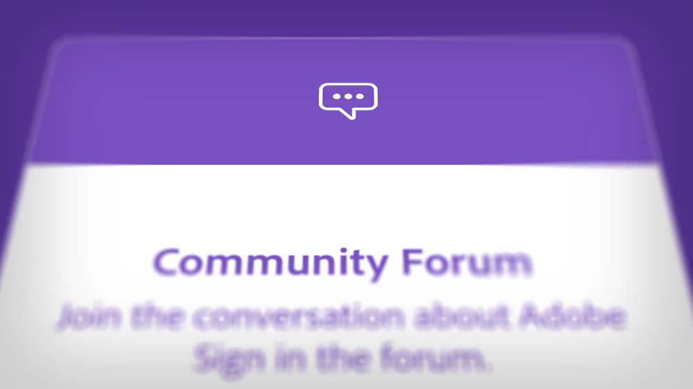 Adobe Sign Community Forum